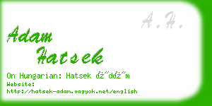 adam hatsek business card